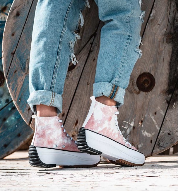 Sneakers Basket Rosa Desteñido