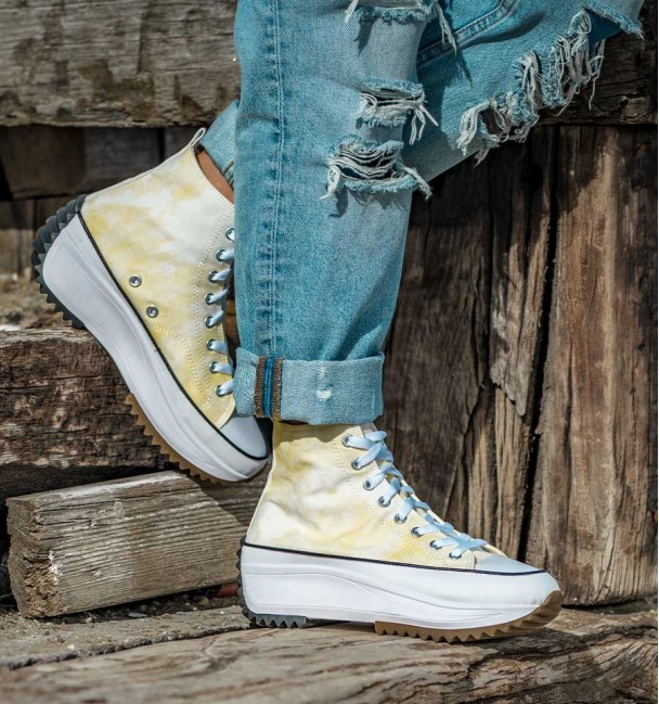 Sneakers Basket Amarillo Desteñido