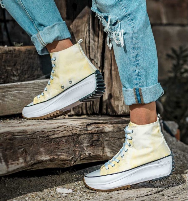 Tenis Basket Amarelo Desbotado Tenis Basket Amarelo Desbotado