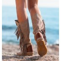 Beige Indian Boots Topanga