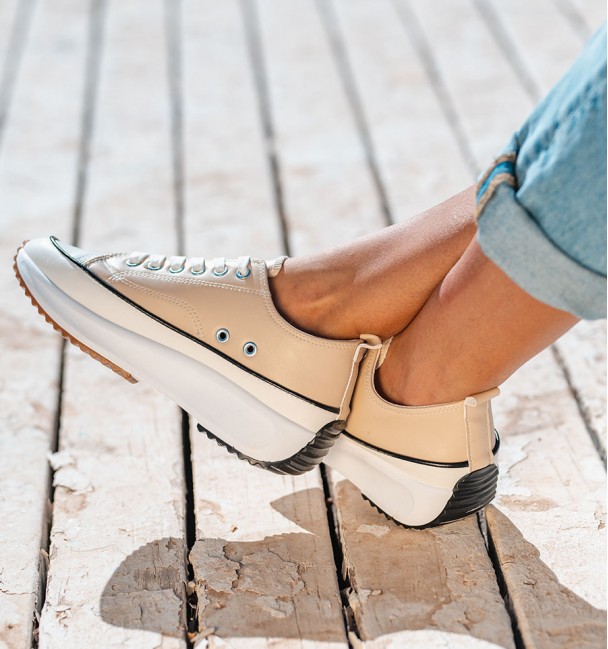 Caddy Beige Punk Sneakers