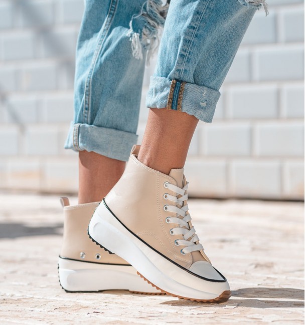 Sneakers Basket Beige Punk Sneakers Basket Beige Punk