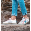 Sand Pink Blue Lyra Sneakers