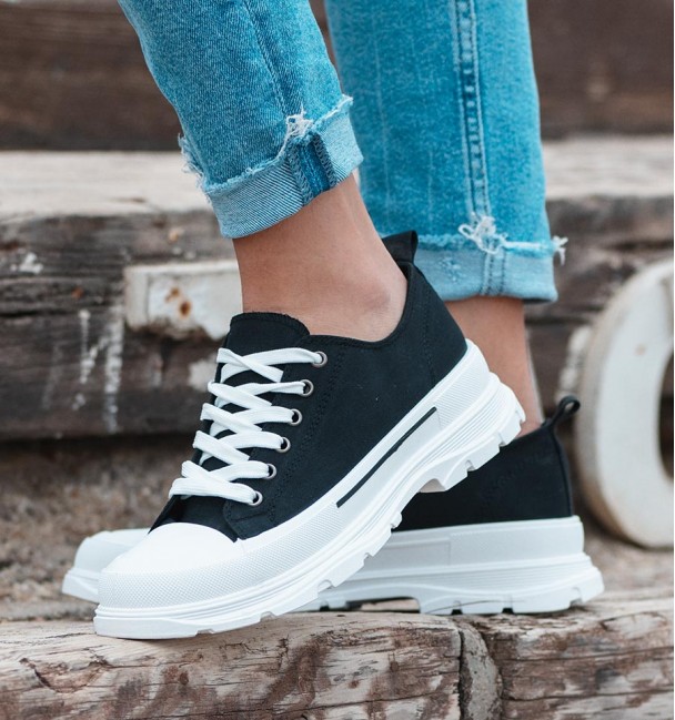 DEPORTIVAS MON BLANCO NEGRO