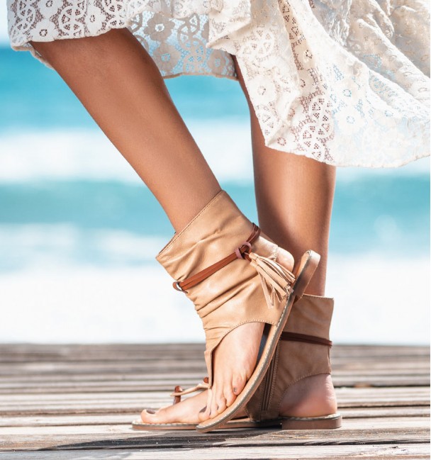 Botas Sandalias Barbados Beige