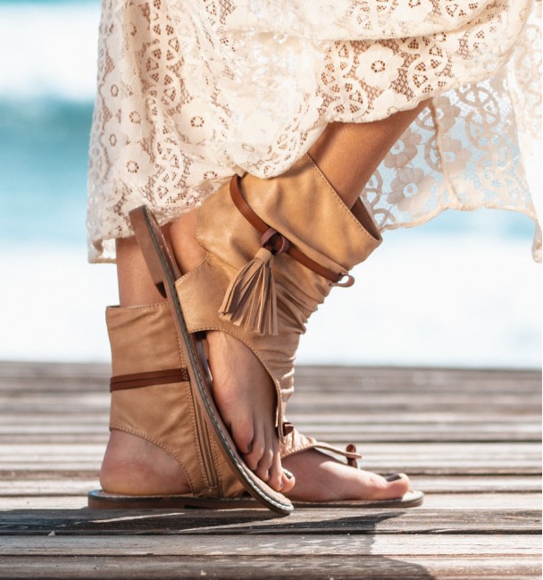 Botas Sandalias Barbados Beige