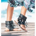 Black Boot Sandals Bermudas