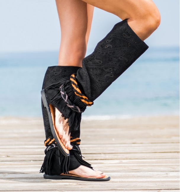 Botas Sandalias Mikonos Preto