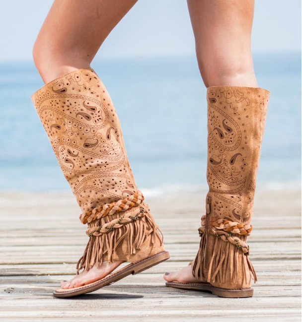 Botas Sandalias Mikonos Castanho