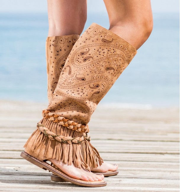 Botas Sandalias Mikonos Castanho