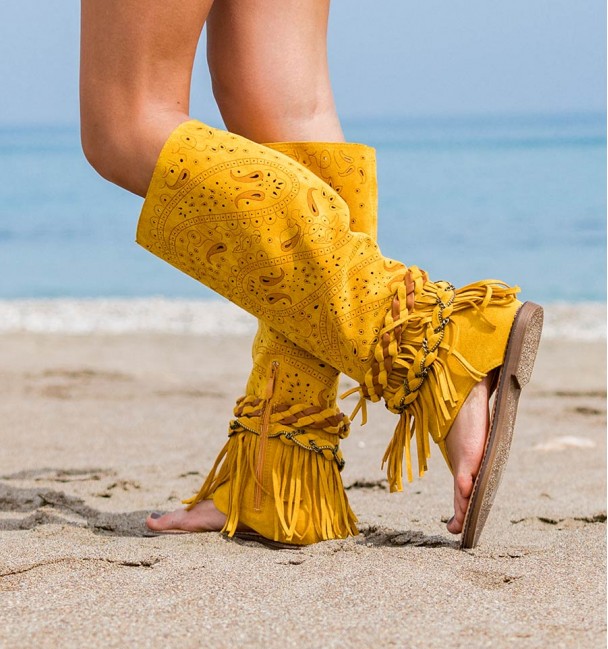 Botas Sandalias Mikonos Amarillo
