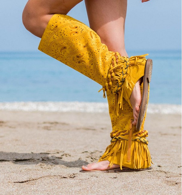 Botas Sandalias Mikonos Amarillo