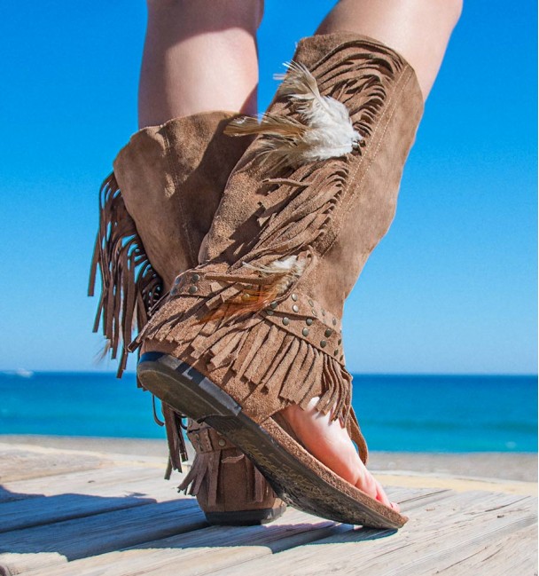 Selvan Sandals Boots Camel