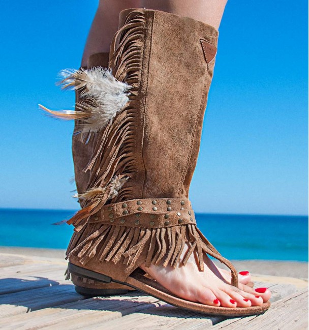 Selvan Sandals Boots Camel