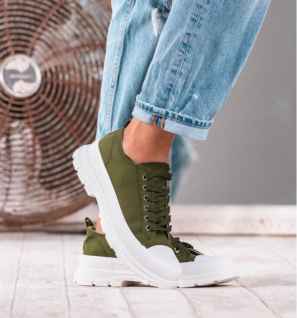 GREEN Q TRAINERS MON