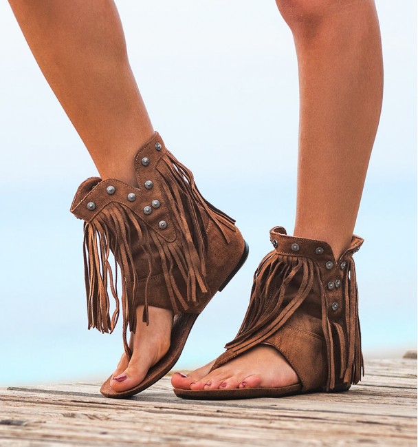 Bassim Camel Sandal Boots