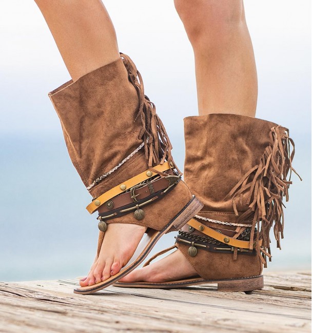 Botas Sandalias Pina Camel