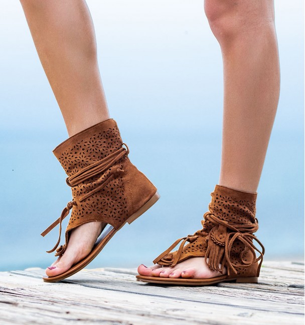 Botas de Sandalia Sambu Camel