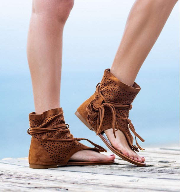 Botas Sandalias Sambu Camel
