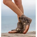Botas de sandalia Coin Caqui