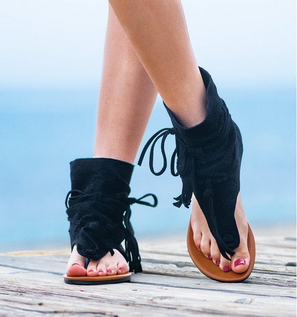 Botas de Sandalia Sambu Preto