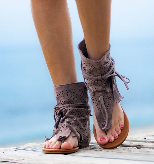 Sambu khaki Sandal Boots