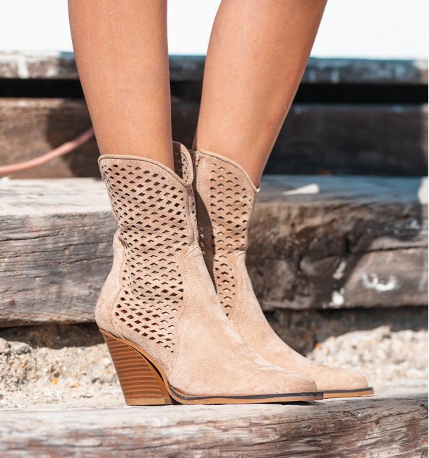 Ril Beige Boho Boots Ril Beige Boho Boots
