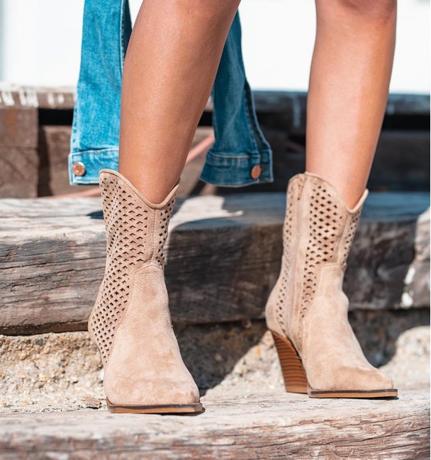 Ril Beige Boho Boots Ril Beige Boho Boots