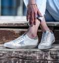 women Sneakers Star Silver