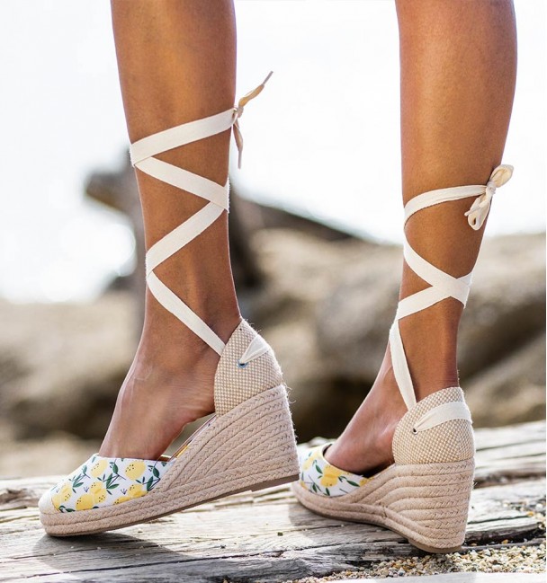 Lemon esparto wedge back Lemon esparto wedge back