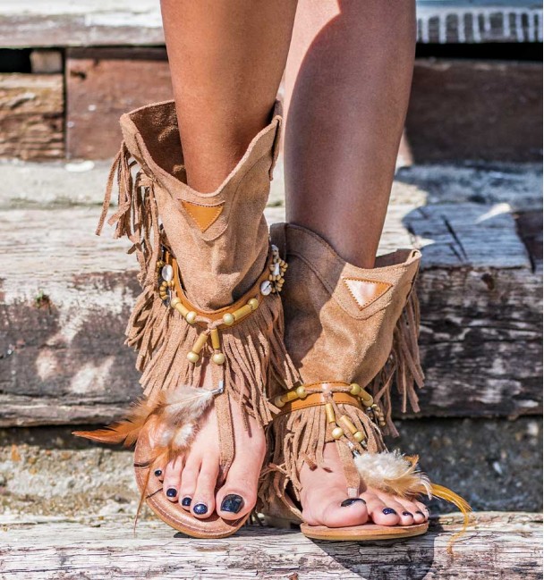 Sandálias Bota Boho Mine Khaki cercano Sandálias Bota Boho Mine Khaki cercano