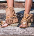Sandalia Bota Boho Mine Khaki interior