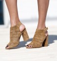 Die-cut toe mules closer