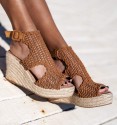 Camel Ibiza jute wedges