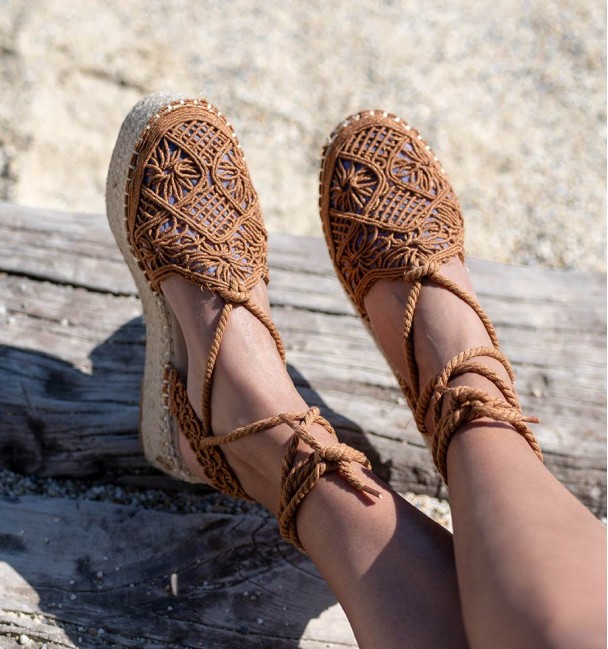 Sandalia Esparto Crochet
