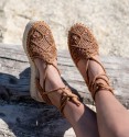 Sandalia Esparto Crochet