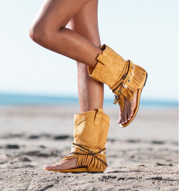 Sandalias Botas Boho Yellow lateral Sandalias Botas Boho Yellow lateral