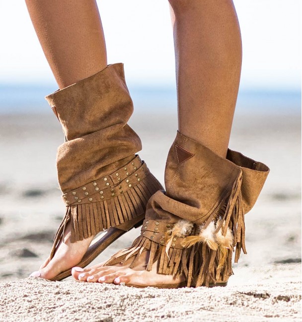 Botas sandalias bohemias lateral Botas sandalias bohemias lateral