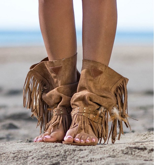 Botas sandalias bohemias