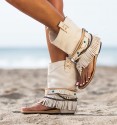 Sandalias Botas Boho Beige