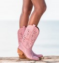 Low boot cowboy pink