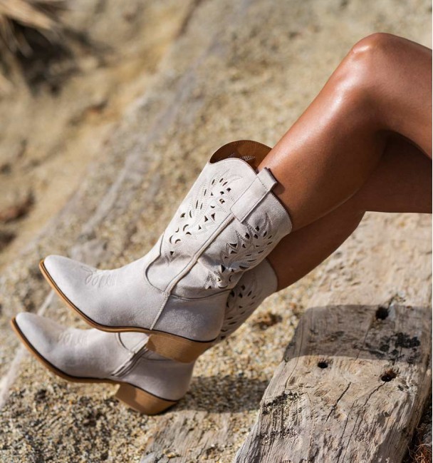 Low boot cowboy beige