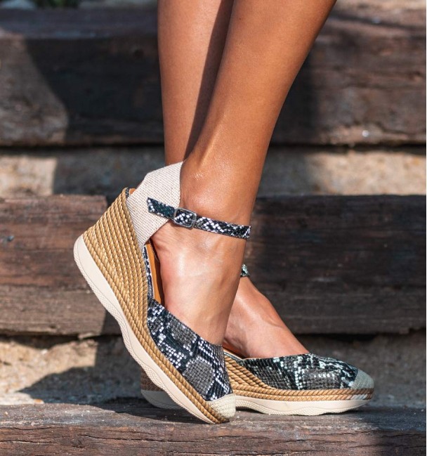 Sandalias cuña animal print zoom Sandalias cuña animal print zoom