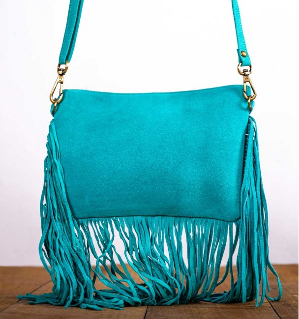 Bolso bandolera con flecos parte trasera