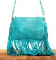 Fringed shoulder bag black back