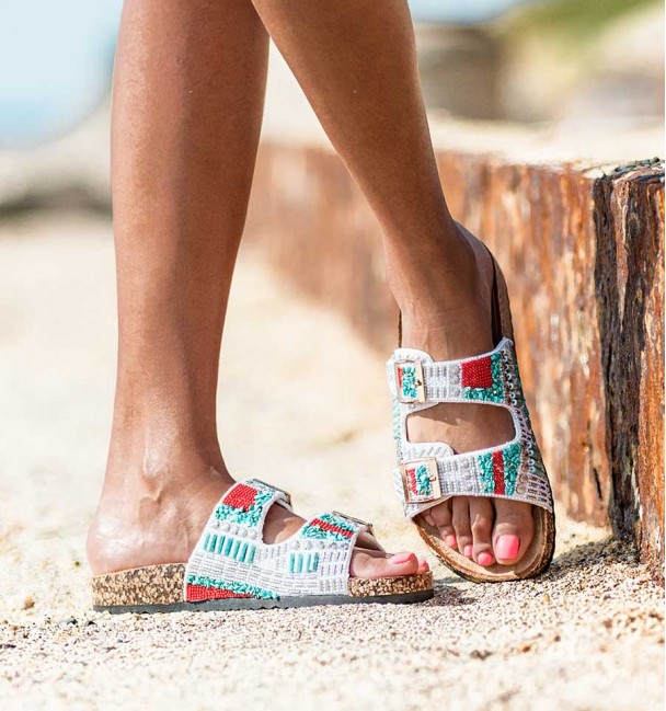 white bio sandals