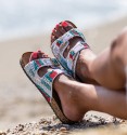 Sandals bio color white and red