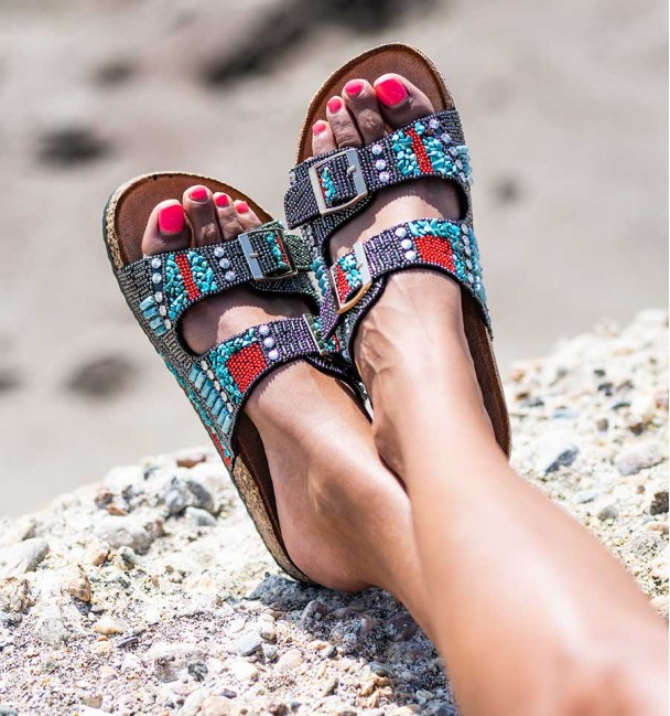 Black bio sandals