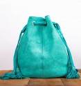Turquoise boho bag Cuic back