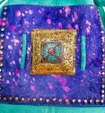 Turquoise boho bag Cuic zoom